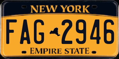 NY license plate FAG2946