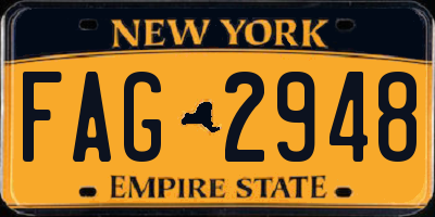 NY license plate FAG2948