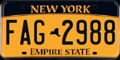 NY license plate FAG2988