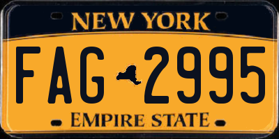NY license plate FAG2995