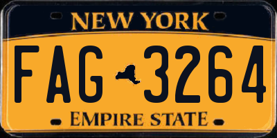 NY license plate FAG3264