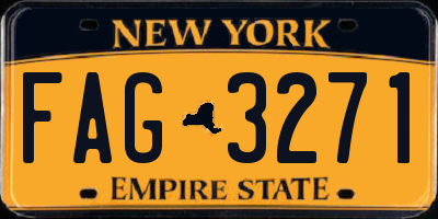 NY license plate FAG3271