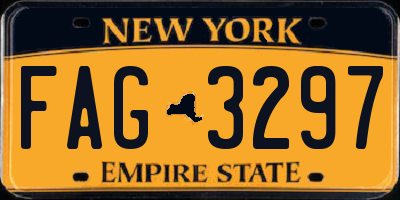 NY license plate FAG3297