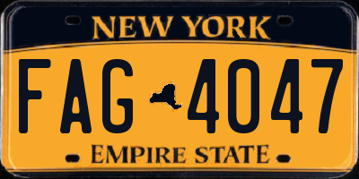 NY license plate FAG4047