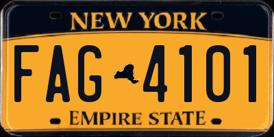 NY license plate FAG4101