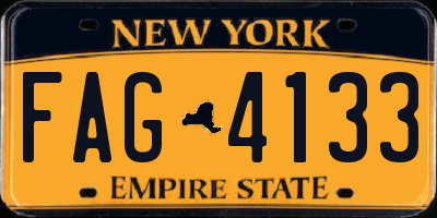 NY license plate FAG4133