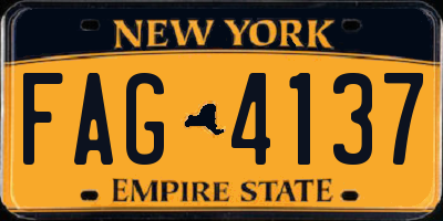 NY license plate FAG4137