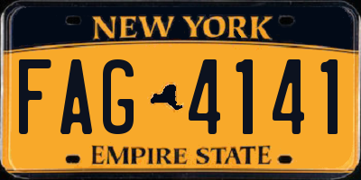 NY license plate FAG4141