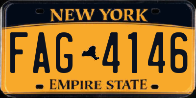 NY license plate FAG4146