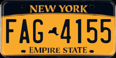 NY license plate FAG4155