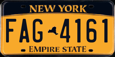 NY license plate FAG4161