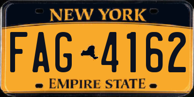 NY license plate FAG4162