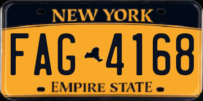 NY license plate FAG4168