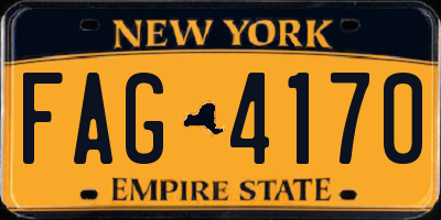 NY license plate FAG4170