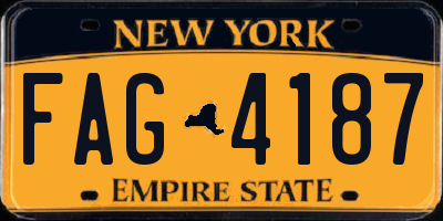 NY license plate FAG4187