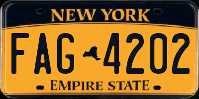 NY license plate FAG4202