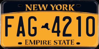 NY license plate FAG4210