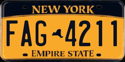 NY license plate FAG4211