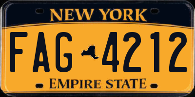 NY license plate FAG4212