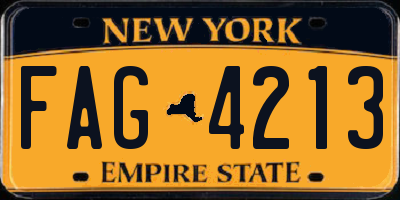 NY license plate FAG4213