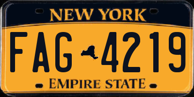 NY license plate FAG4219