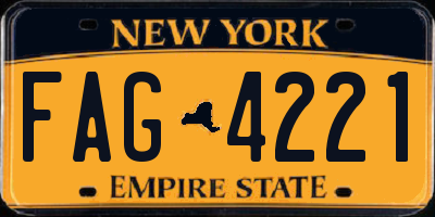 NY license plate FAG4221