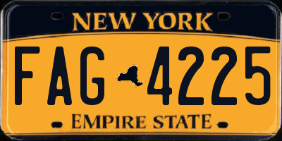 NY license plate FAG4225