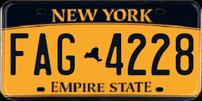 NY license plate FAG4228