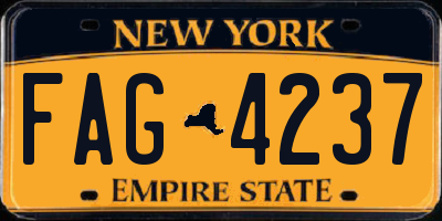 NY license plate FAG4237