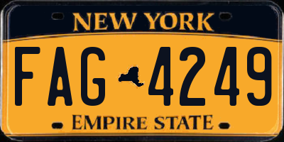 NY license plate FAG4249