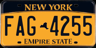 NY license plate FAG4255