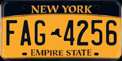 NY license plate FAG4256