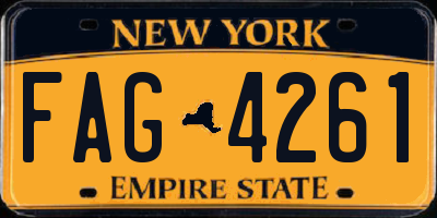 NY license plate FAG4261