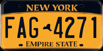 NY license plate FAG4271