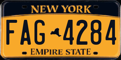 NY license plate FAG4284