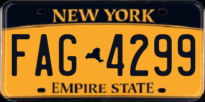 NY license plate FAG4299