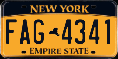 NY license plate FAG4341