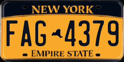 NY license plate FAG4379