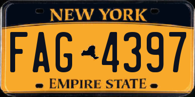 NY license plate FAG4397