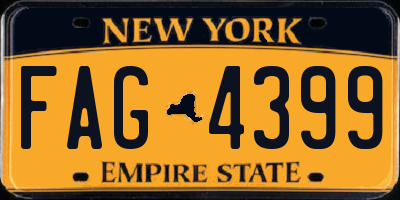 NY license plate FAG4399