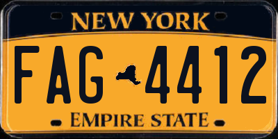 NY license plate FAG4412