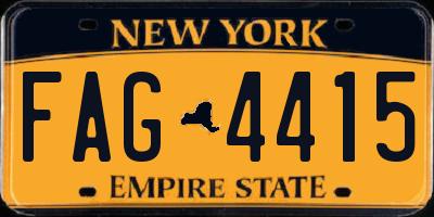NY license plate FAG4415