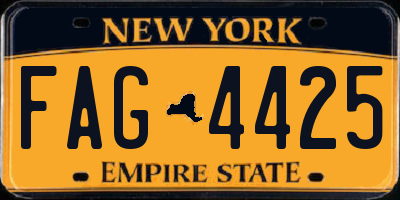NY license plate FAG4425