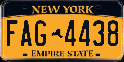 NY license plate FAG4438