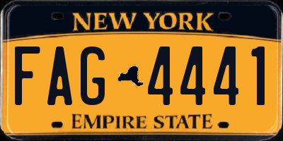 NY license plate FAG4441