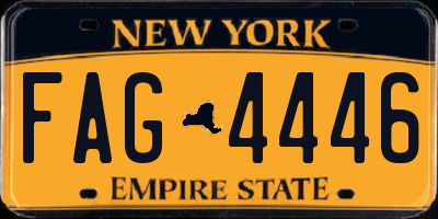 NY license plate FAG4446