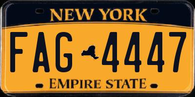 NY license plate FAG4447