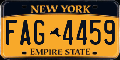 NY license plate FAG4459