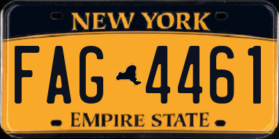 NY license plate FAG4461
