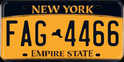 NY license plate FAG4466